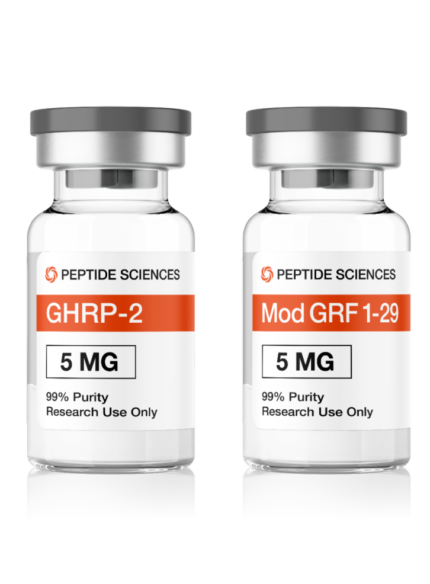 GHRP-2 & Mod GRF 1-29 (CJC-1295 No DAC) Blend Peptide For Sale